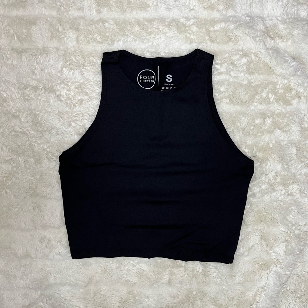 Womens Four Thirteen Black Crop stank Small
